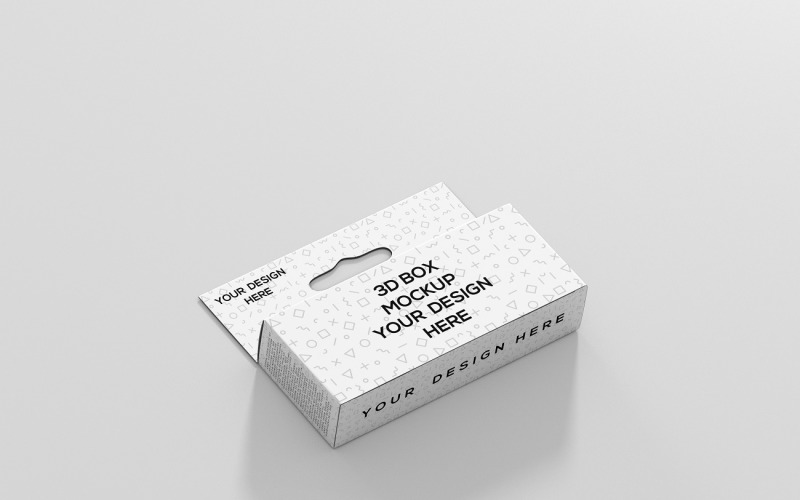 Wide Rectangle Box With Hanger Mockup 4 Product Mockup