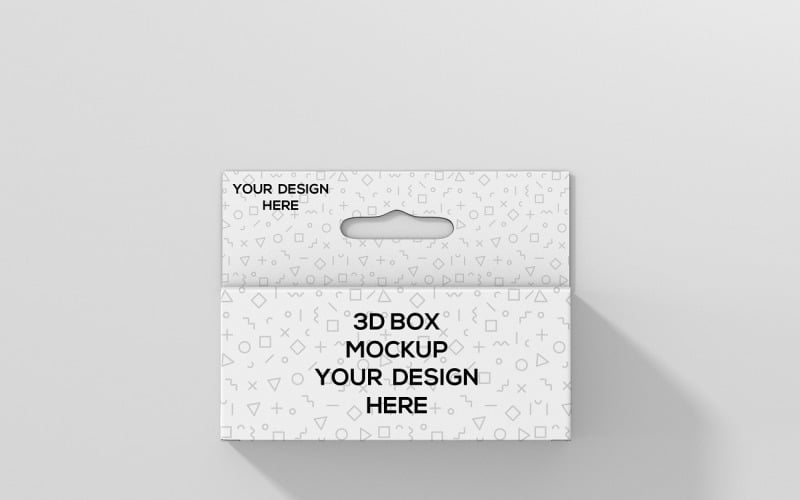 Wide Rectangle Box With Hanger Mockup 5 Product Mockup