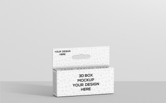 Wide Rectangle Box With Hanger Mockup