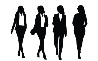 Women models wearing suits silhouette