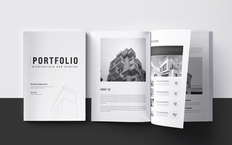 Architecture and Interior Portfolio Layout Magazine Template