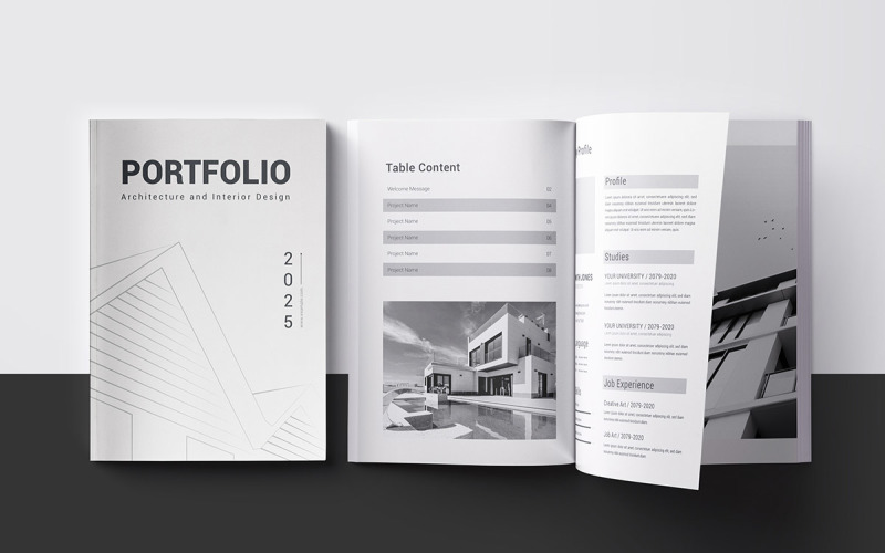 Creative Architecture Portfolio Template Magazine Template