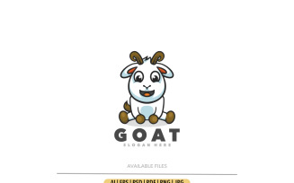 Goat little cartoon mascot design