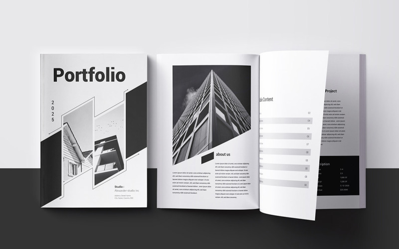 Modern Company Portfolio Template Design Magazine Template