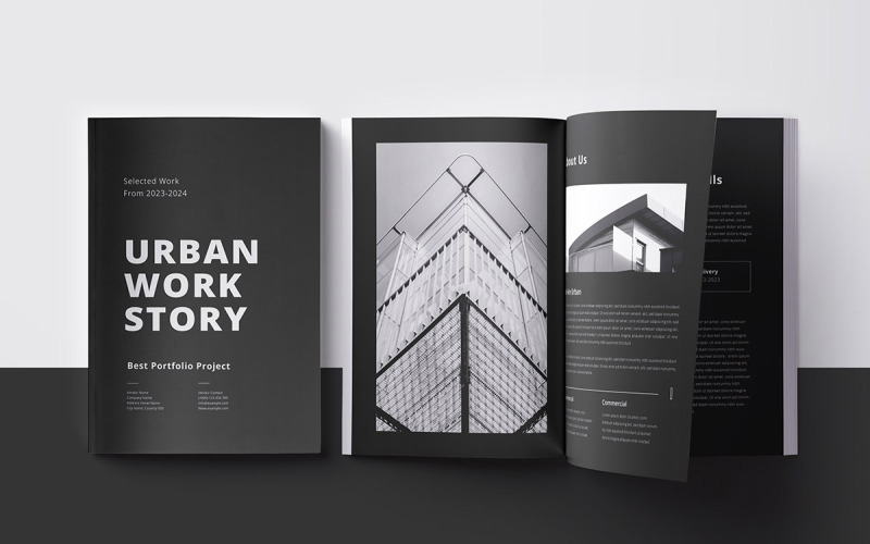 Urban Portfolio layout Template Magazine Template