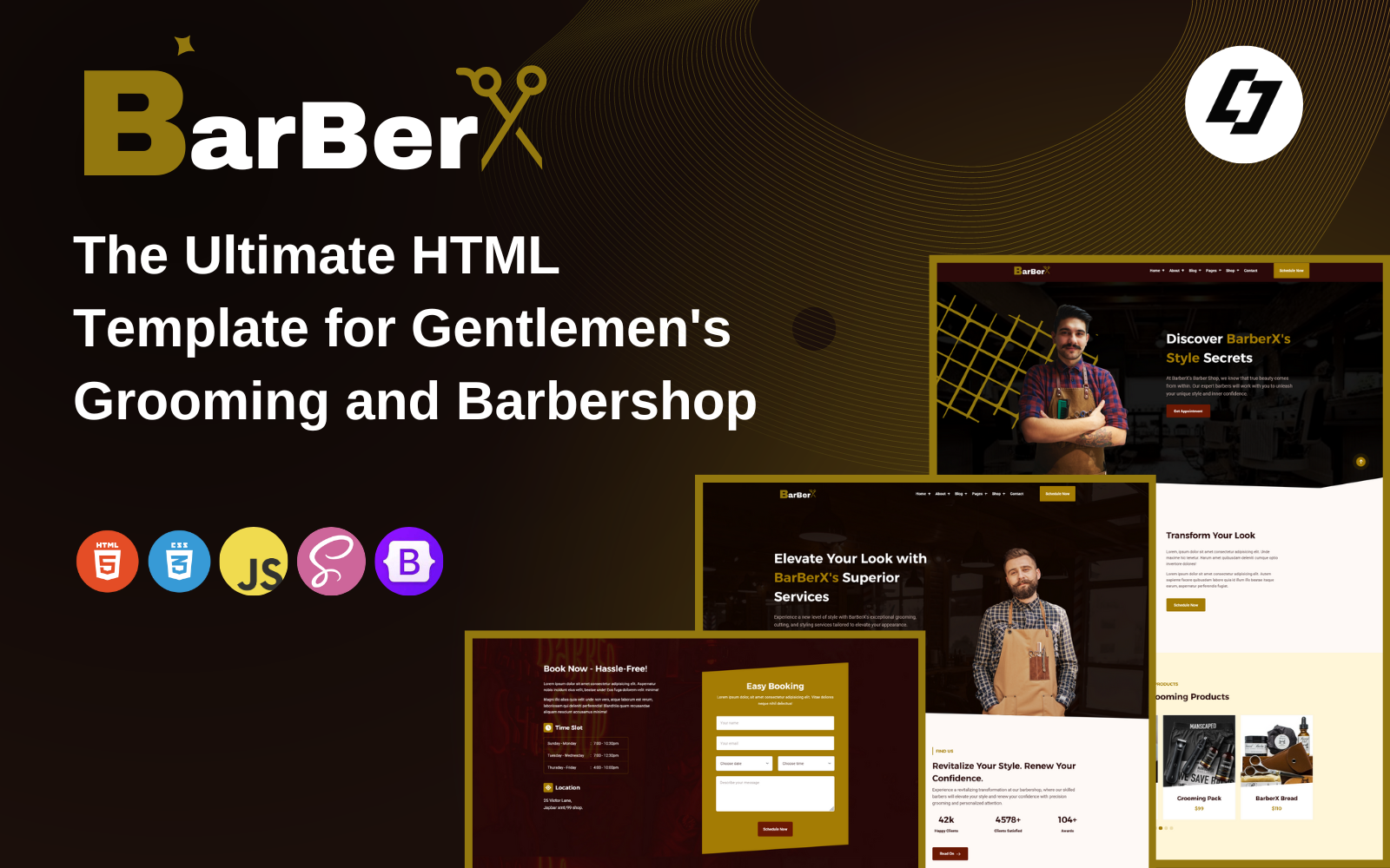 BarberX - The Best HTML Template for Barbershops and Grooming Salons: Modern, Sleek, and Responsive