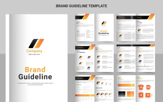 Brand Guidelines template. Brand Identity presentation. Logo Guideline template design