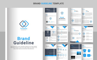 Brand Guidelines template. Brand Identity presentation.Guideline template. Logo Guide Book