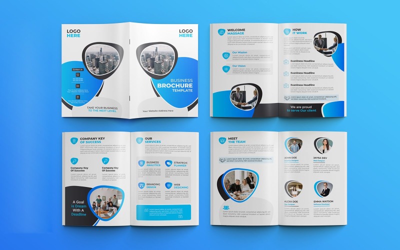 Business proposal 8 pages multipurpose brochure template Corporate Identity