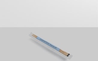 Chopsticks Mockup with Transparent Packaging 2