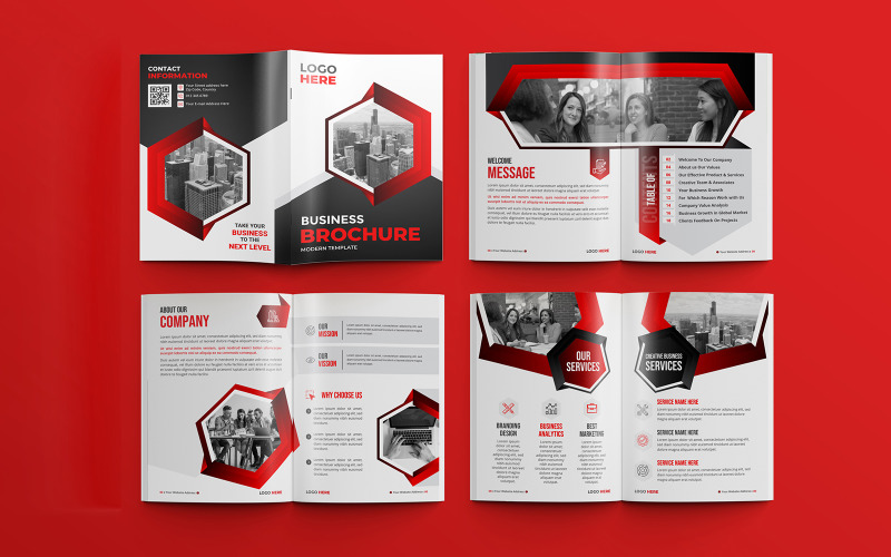 16 pages modern business proposal multipurpose brochure template Corporate Identity