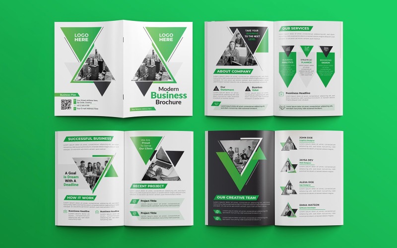 8 Pages modern business proposal multipurpose brochure template Corporate Identity
