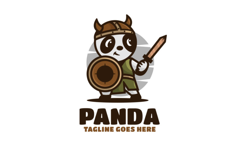 Panda Mascot Cartoon Logo Logo Template