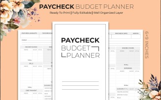 Paycheck Budget Kdp Planner Interior