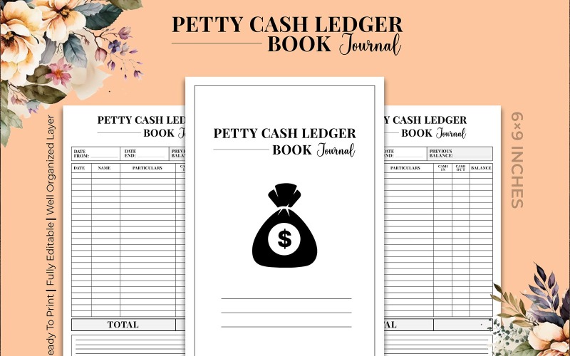 Petty Cash Ledger Book Journal Kdp Interior Planner