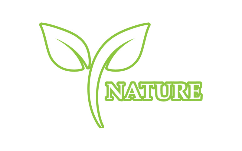 Eco leaf green nature element go green logo v10 Logo Template