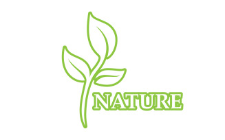 Eco leaf green nature element go green logo v11