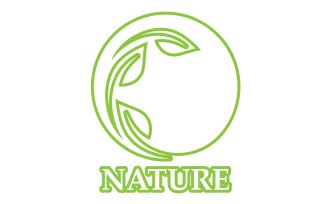 Eco leaf green nature element go green logo v12