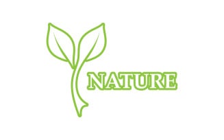 Eco leaf green nature element go green logo v13
