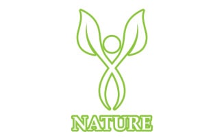 Eco leaf green nature element go green logo v17