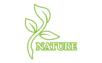 Eco leaf green nature element go green logo v18