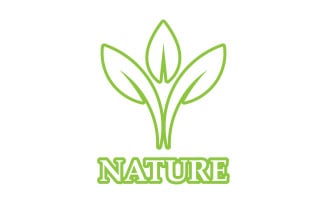 Eco leaf green nature element go green logo v19