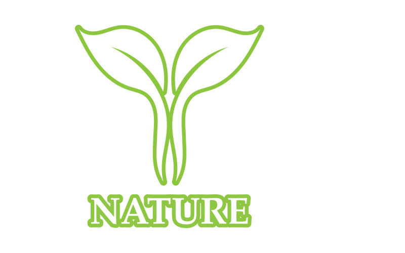Eco leaf green nature element go green logo v20 Logo Template