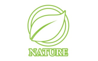 Eco leaf green nature element go green logo v21