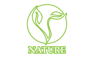 Eco leaf green nature element go green logo v24