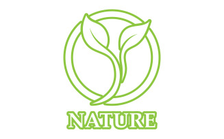 Eco leaf green nature element go green logo v25