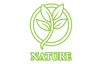 Eco leaf green nature element go green logo v27
