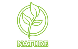 Eco leaf green nature element go green logo v29