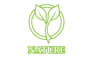 Eco leaf green nature element go green logo v31