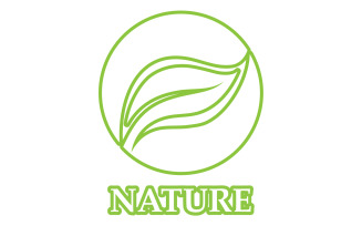 Eco leaf green nature element go green logo v33
