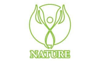 Eco leaf green nature element go green logo v35