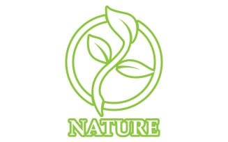 Eco leaf green nature element go green logo v36