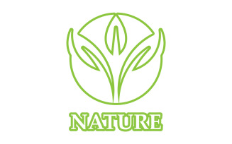 Eco leaf green nature element go green logo v37