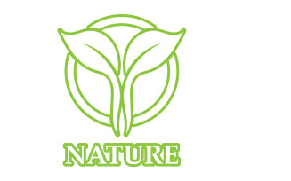 Eco leaf green nature element go green logo v38