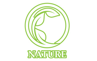 Eco leaf green nature element go green logo v3