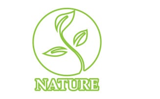 Eco leaf green nature element go green logo v47
