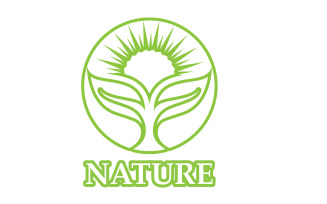 Eco leaf green nature element go green logo v48