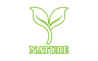 Eco leaf green nature element go green logo v4
