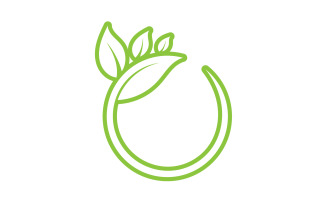 Eco leaf green nature element go green logo v51