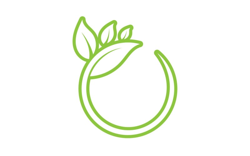 Eco leaf green nature element go green logo v51 Logo Template