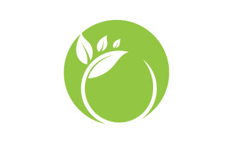 Eco leaf green nature element go green logo v52