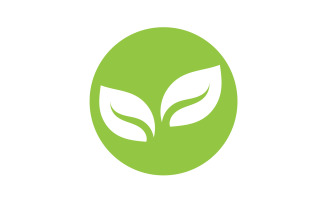 Eco leaf green nature element go green logo v56