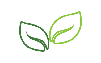 Eco leaf green nature element go green logo v58