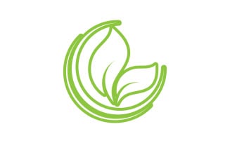 Eco leaf green nature element go green logo v59
