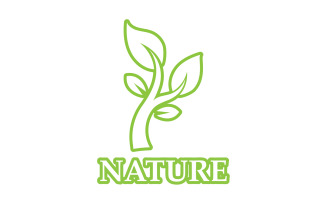 Eco leaf green nature element go green logo v5
