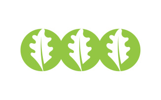 Eco leaf green nature element go green logo v60